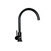 Meir Round Kitchen Mixer Tap Matte Black MK03